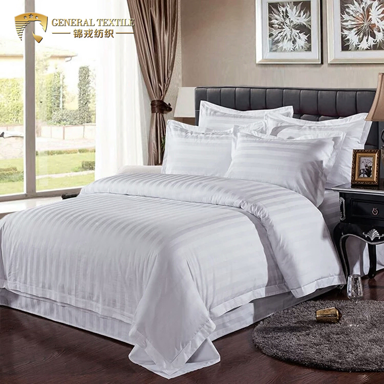 Factory Supply Luxury 100% Cotton White Satin 300tc Bed Linen (JRD764)