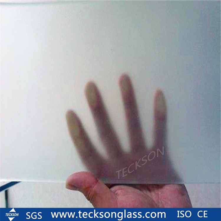 Milky Acid Etched Glass with High Quality for Building