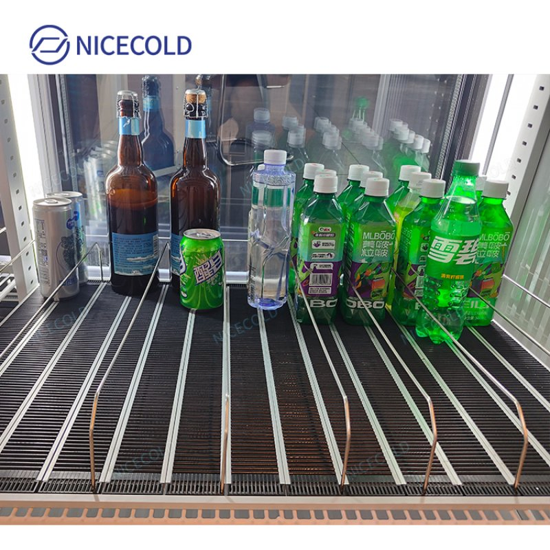 Gravity Flow Beverage Cooler Racks for Supermarkets and Warehouses