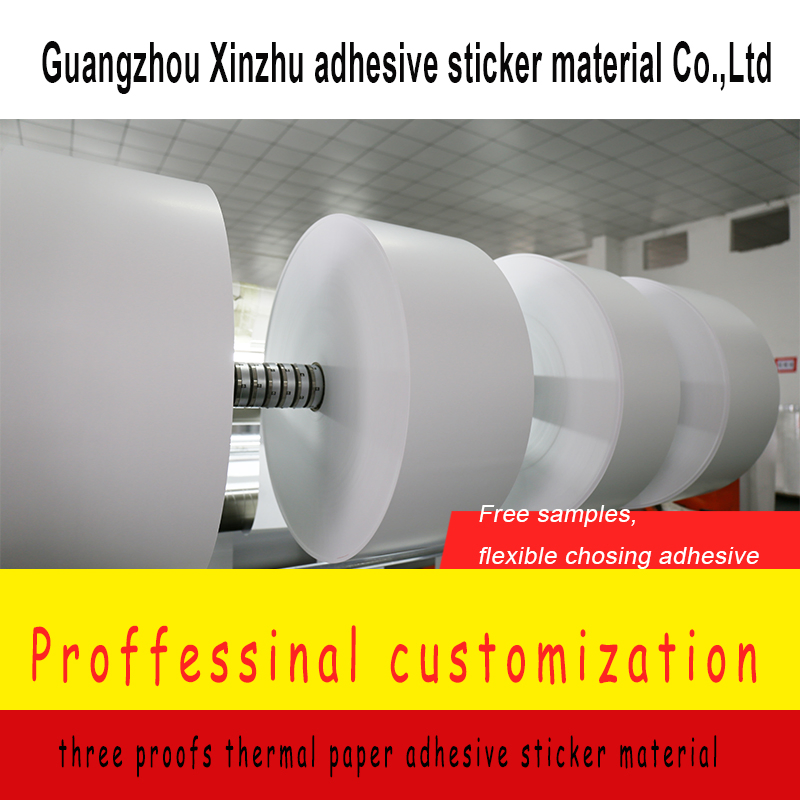 Fctory Sales Top Direct Thermal Paper White Blue Yellow Glassine Adhesive Label Sticker Materials