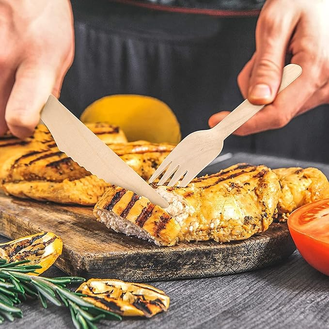 Wholesale Restaurant Bamboo Wooden Cutlery Set Disposable Bamboo Wood Spoon/Fork/Knife/Chopsticks Kit