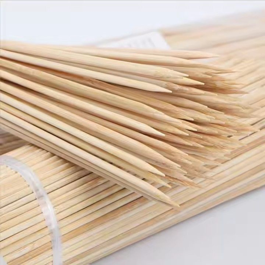 Food Grade Disposable Bamboo BBQ Bamboo Skewers Grilling Sticks