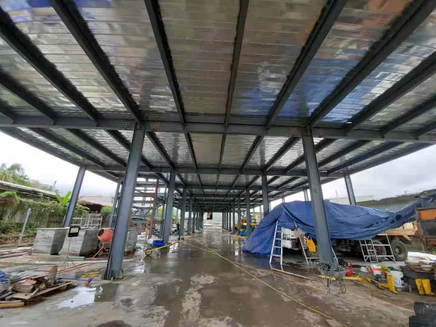 2 Floor Prefabricated Steel Structure Hanger for Workshop