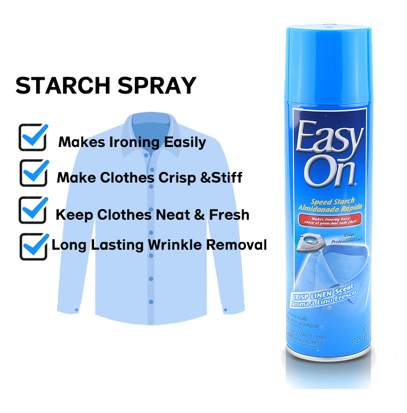 Easy on Premium Ironing Starch Spray for Wrinkle-Free Clothes