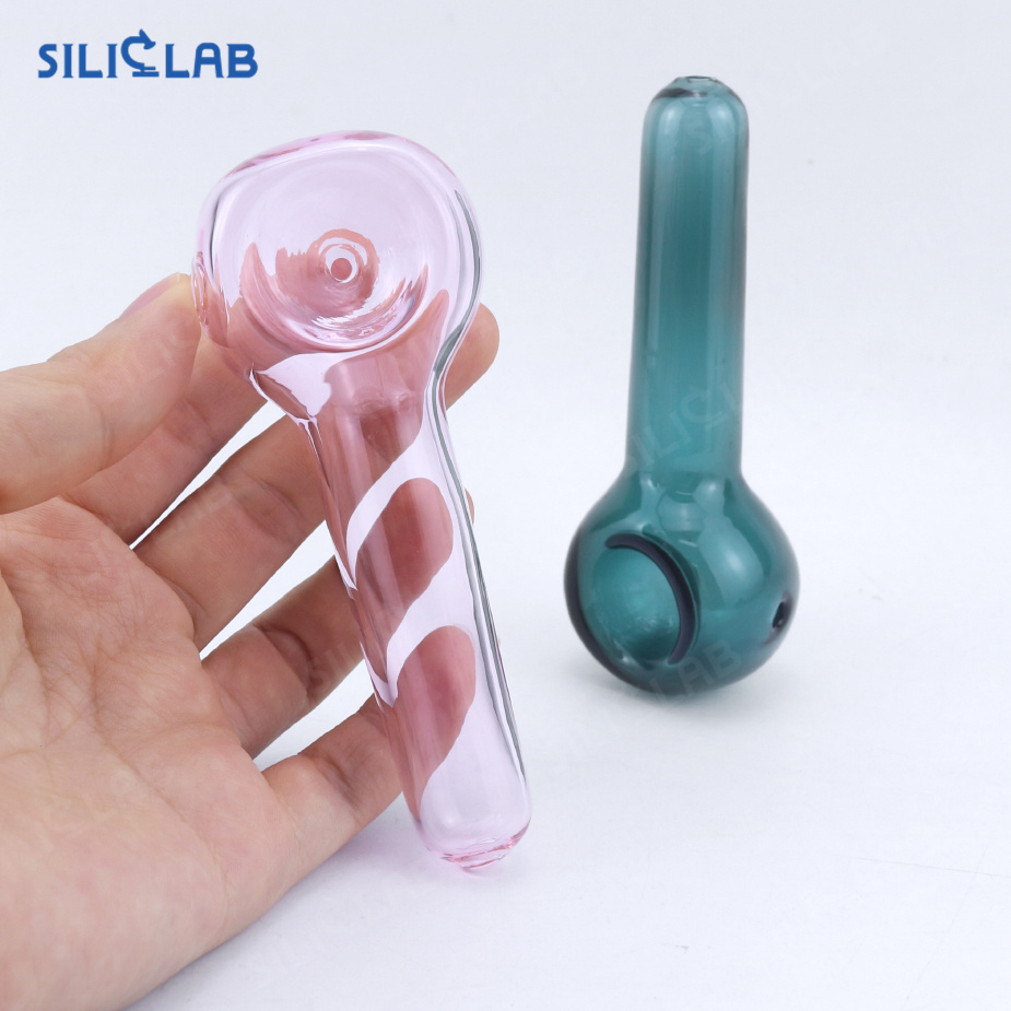 Straight Glass Smoking Tube Handmade Tobacco Herb Glass Smoke Pipe
