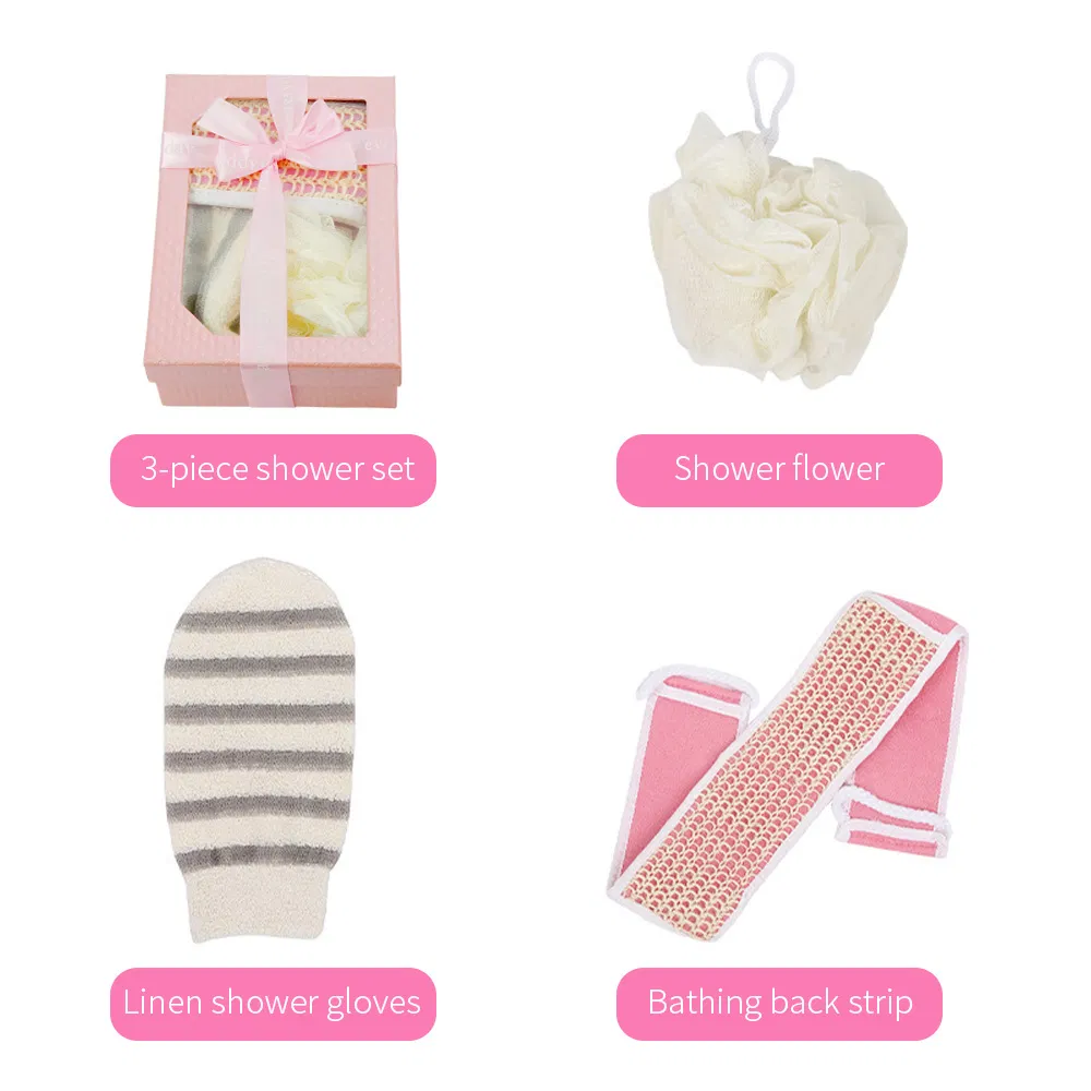 Promotional Business Bath Towels Gift Set Wedding Bath Towel Ball Sponge Gift Sets Valentines Day Gift Kit