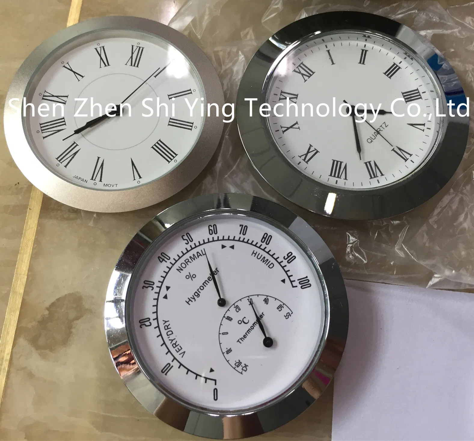 Promotional Analog Quartz Mini Metal Clock Inserts with Custom Logo