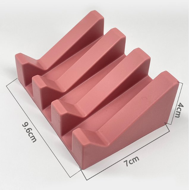Silicone Soap Dish, Creative Bathroom Silicone Sloped Drainage Rack, Soap Holder