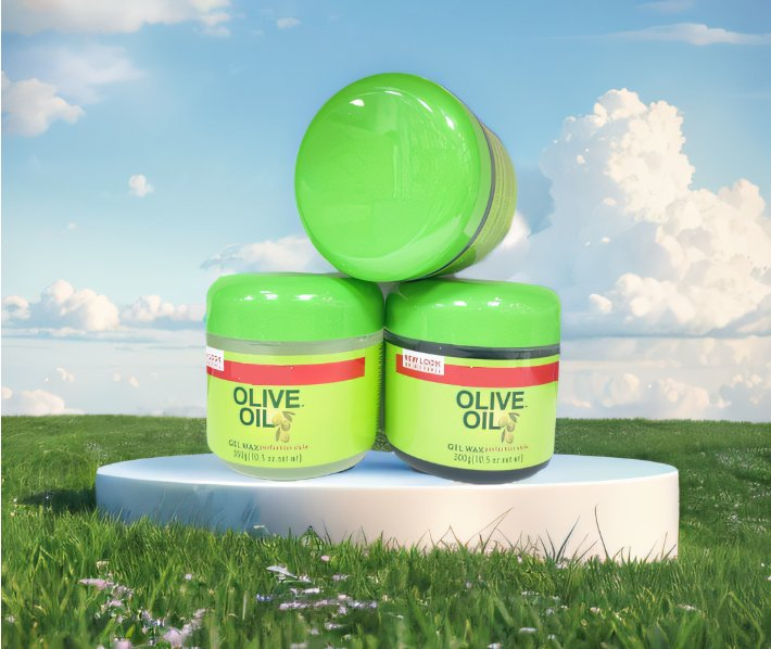 Strong Hold Hair Styling Hair Pomade Long Lasting Edge Control Hair Wax Olive Oil Gel Wax