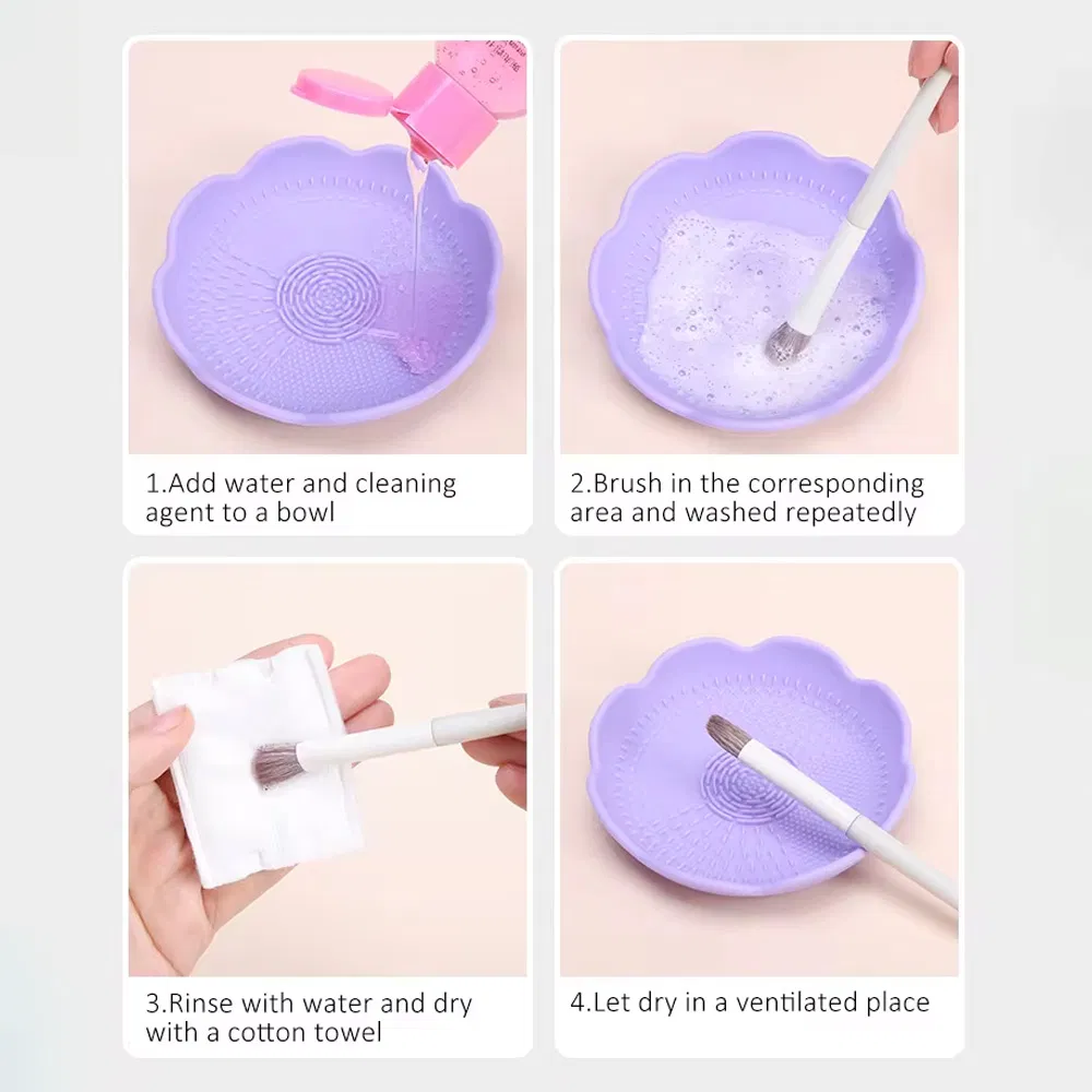 Make up Tools Washing Bowl Silicone Cosmetic Brush Cleaner Mat Cushion Pad Makeup Brush Cleaners
