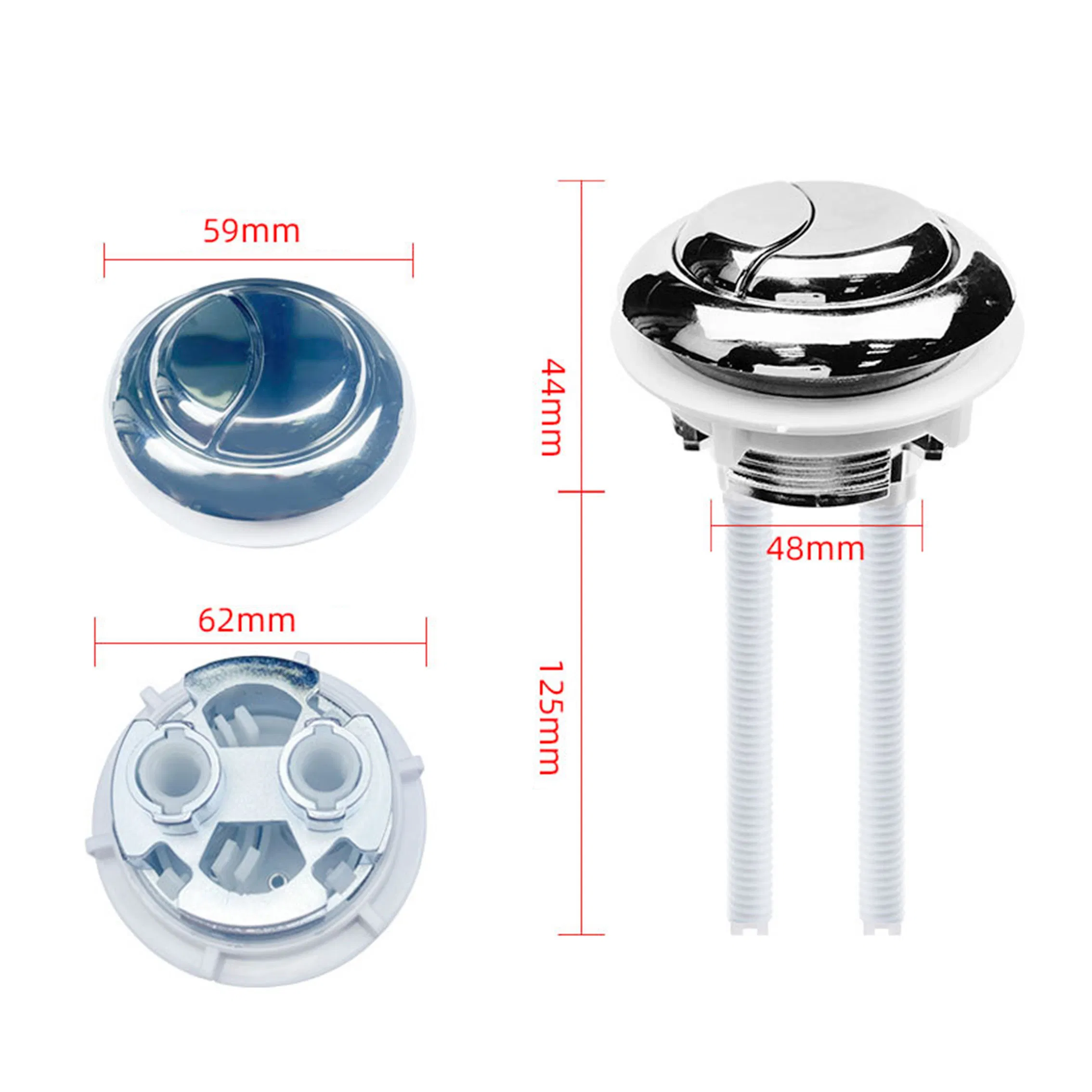 Good Quality Chrome 38mm & 48mm Toilet Flush Button