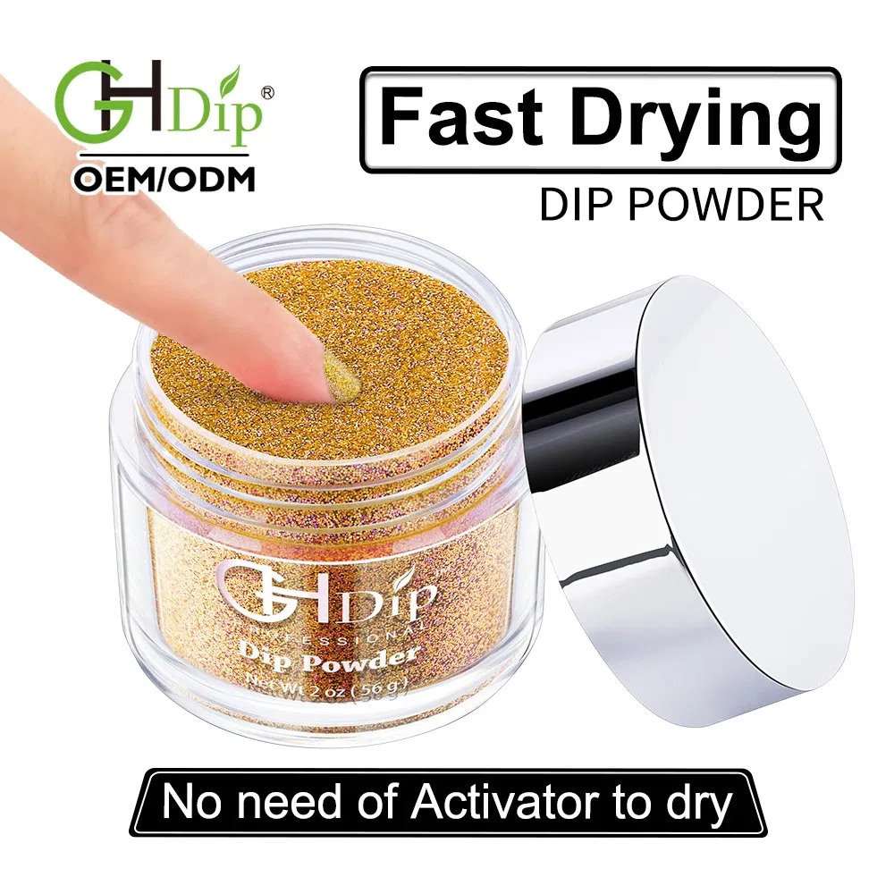 Custom Private Label Glitter Nail Fast Drying Dipping Powder Colors