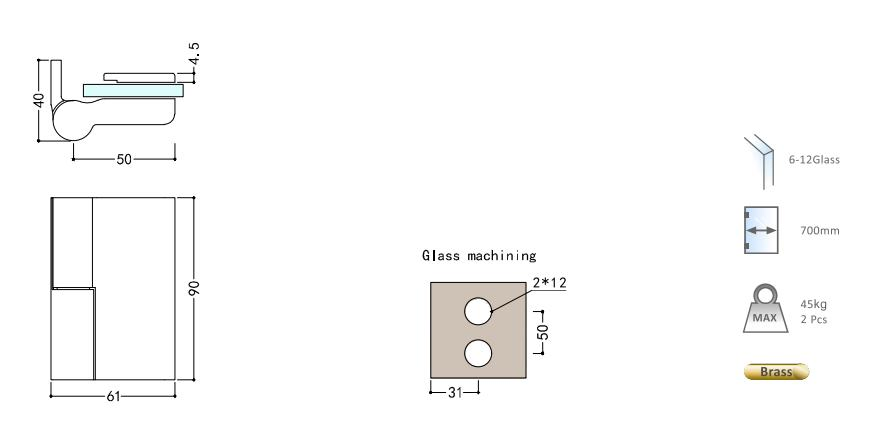 Automatic Return with Lifting Function Bathroom Hinge