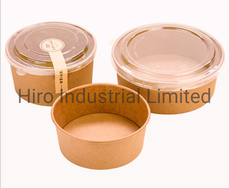 High Quality Kraft Paper Disposable Waterproof Paper Bowl for Ice Cream and Salad