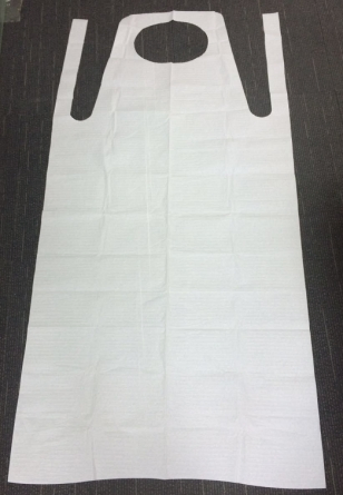 Eco Waterproof Adult Paper Poly Disposable PE Plastic Paper Nonwoven Apron Bib