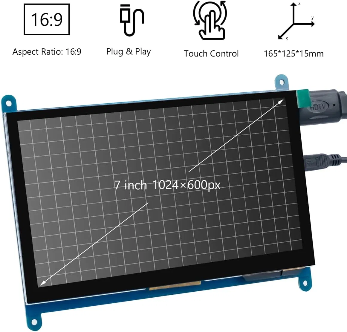 Clear Touch LED Backlight 7 Inch Size Touch Screen for Data Recorders