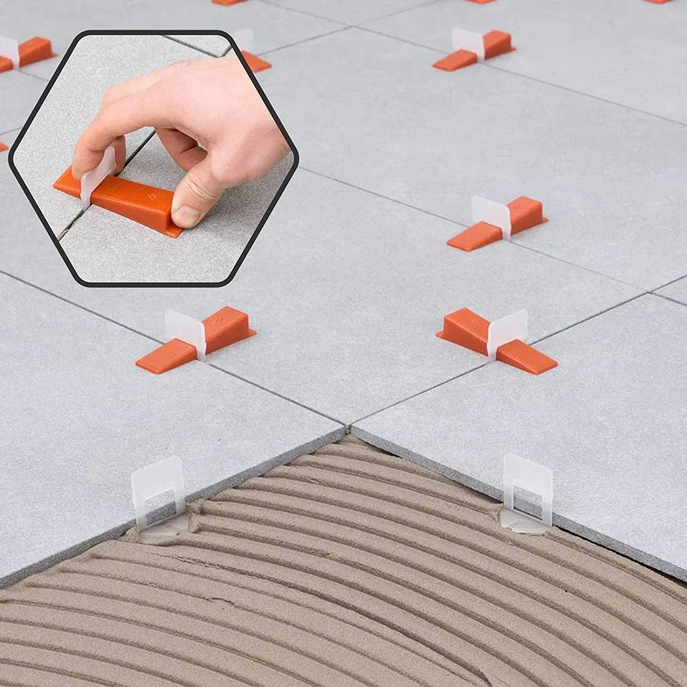 Free Sample Ceramic Leveling System/ Floor Tile Spacer Leveling System Accessories/ Clips& Wedge/ Tile Cross