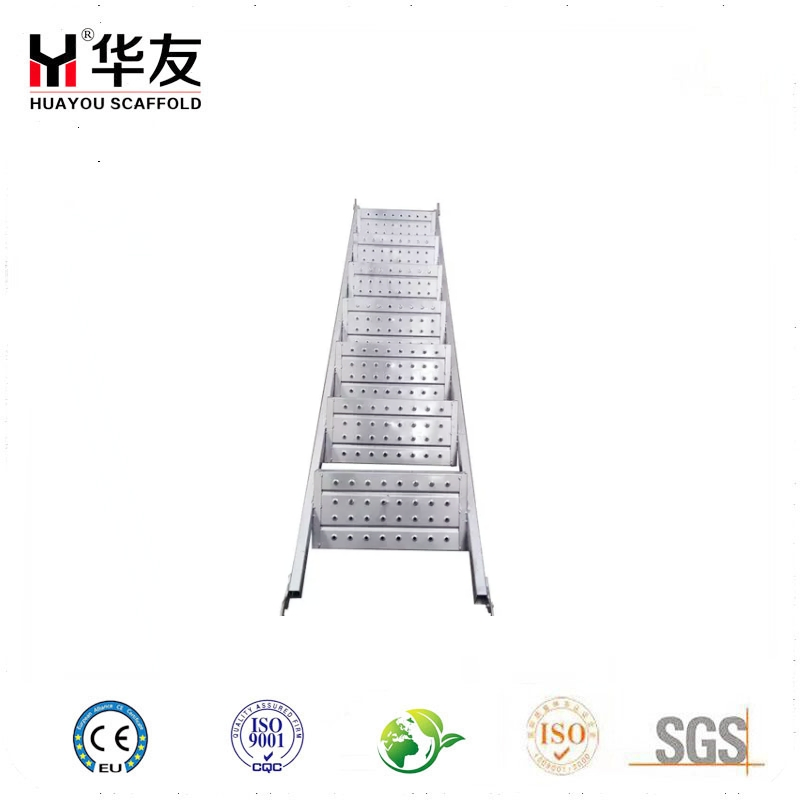 Construction Galvanized Steel Stair Case Step Ladder for Scaffolding System