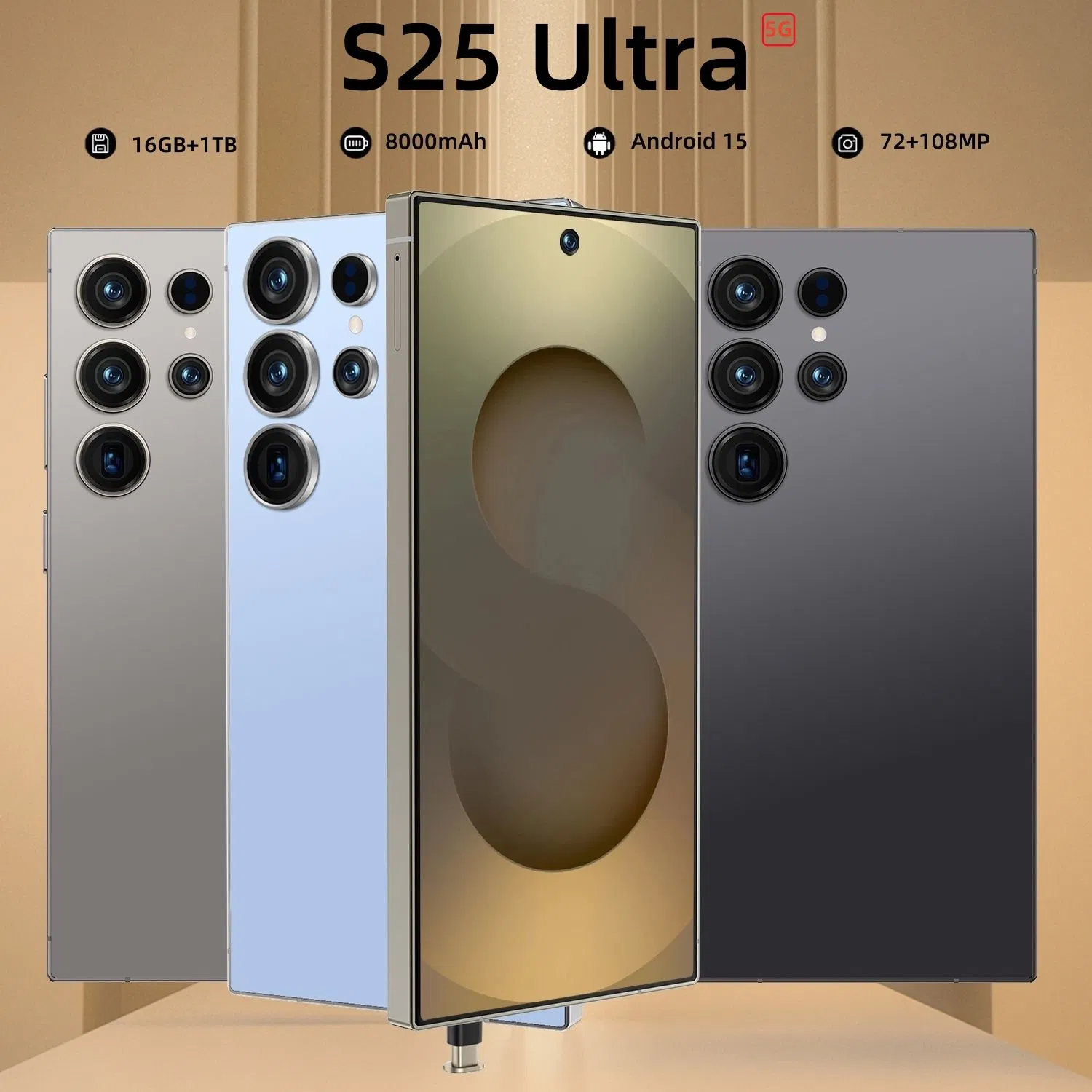 Смартфон Ultraandroid S25 Ultra 16GB+1TB 5G, 7.3 дюйма