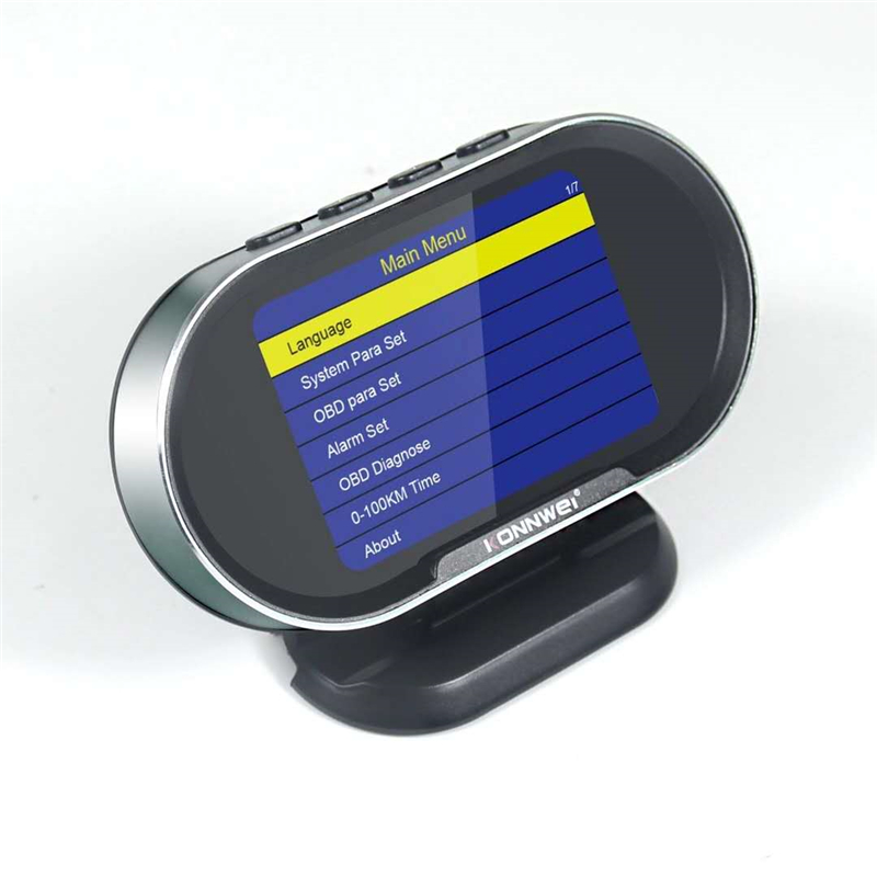 Проекционный дисплей HUD OBD Konnwei KW206 температура скорость