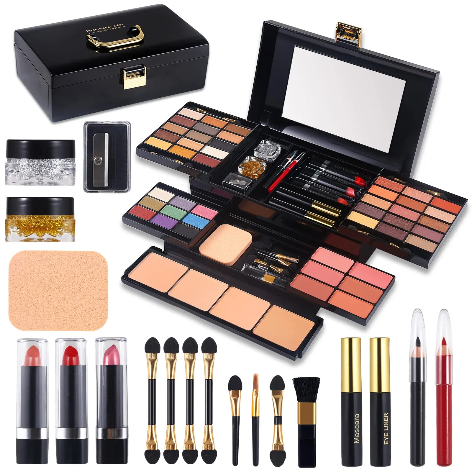 Travel-Friendly Makeup Set for Effortless Beauty on The Go Makeup Box