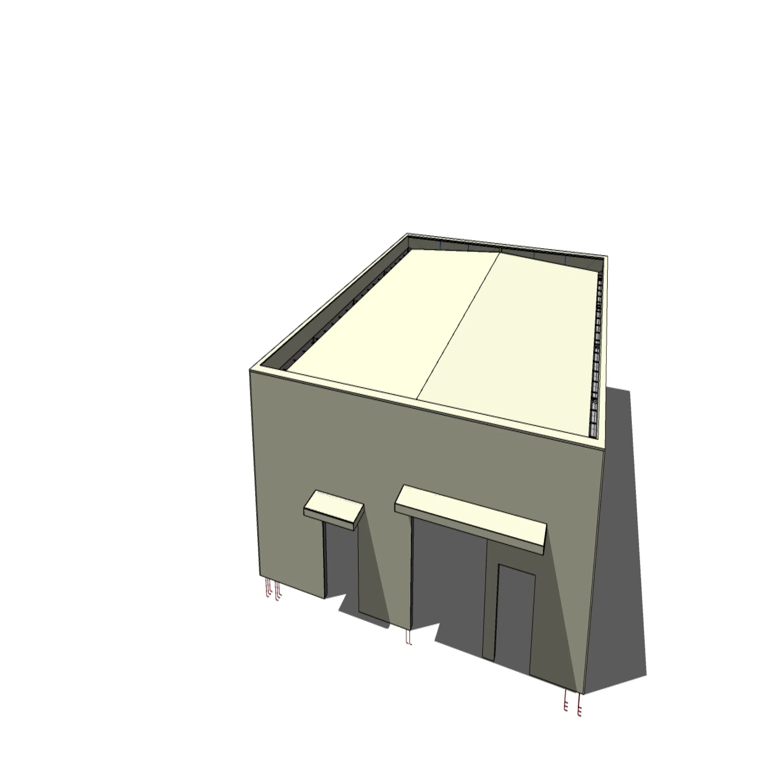 Reliable China Wholesale Customized ISO CE Steel Structure Building Material of Double-Span Light Steel Structure Warehouse with Parapet Wall
