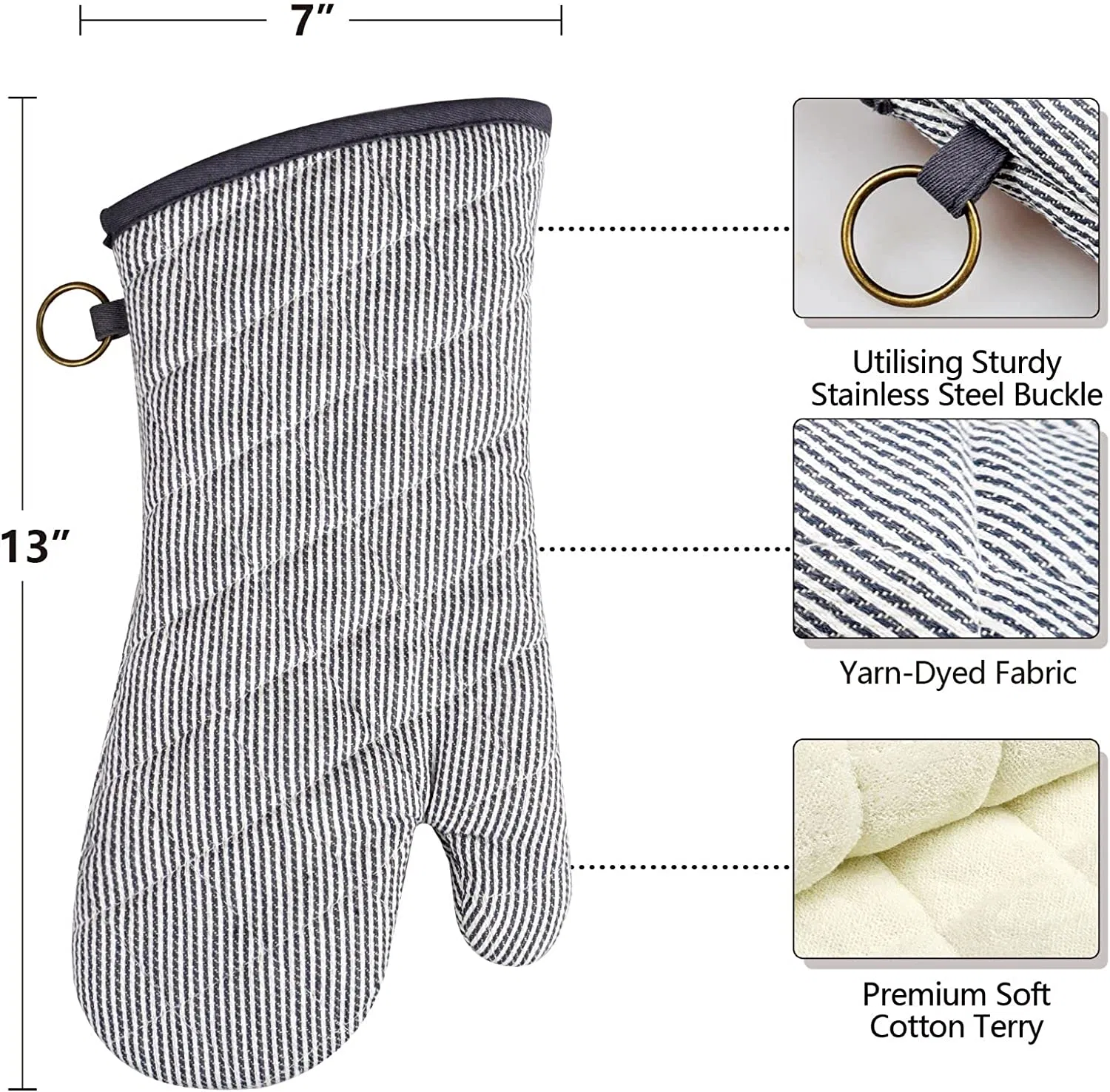 Cooking Baking Barbecue Microwave Washable Pot Holders Mittens
