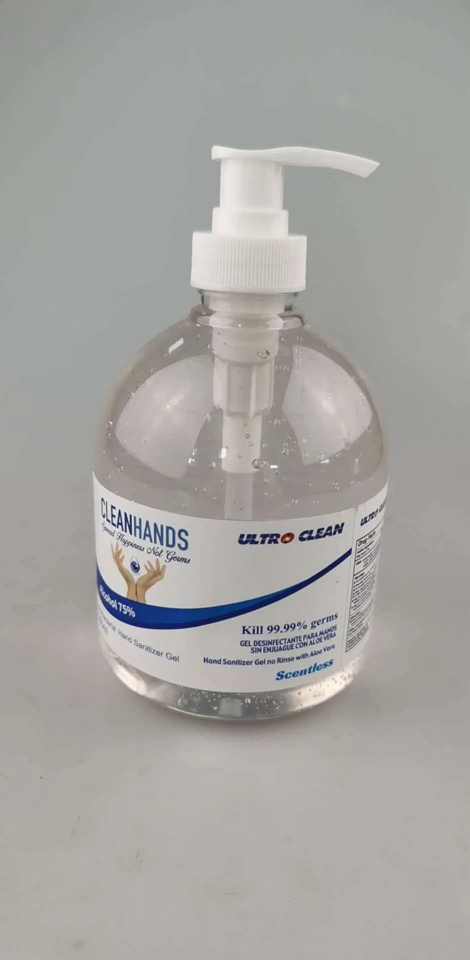 500ml Customized Label Gel Hand Sanitizer with FDA MSDS