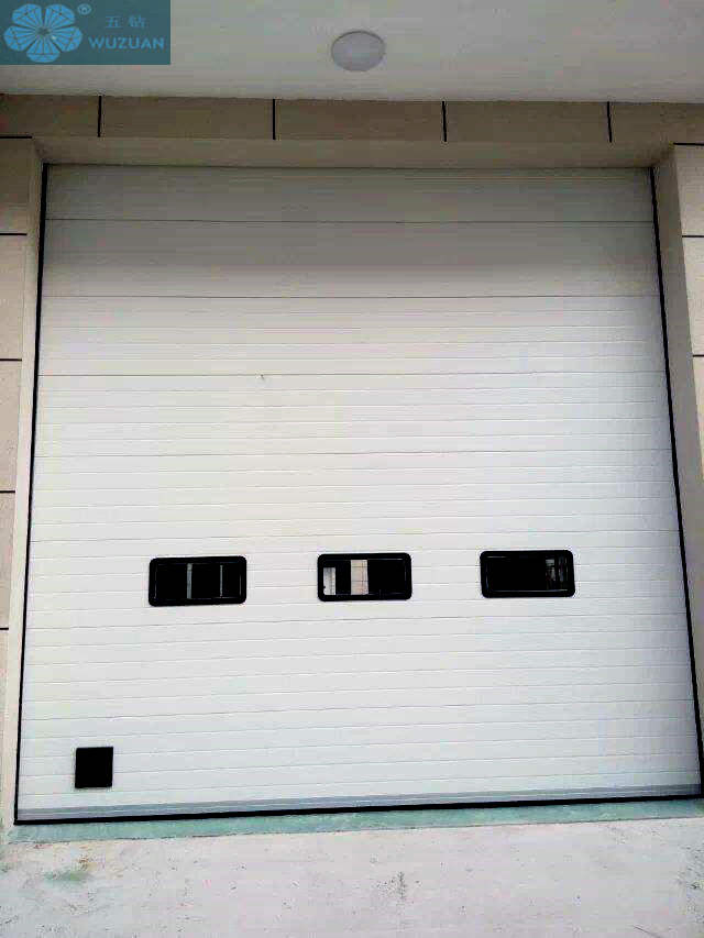 Color Coated Steel Material Industrial Sectional Overhead Sliding Door for Cold Storage Room
