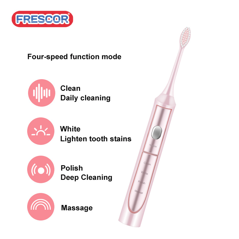 Rechargeable Ipx7 Waterproof Sonic Electric Toothbrush with 2min Timer