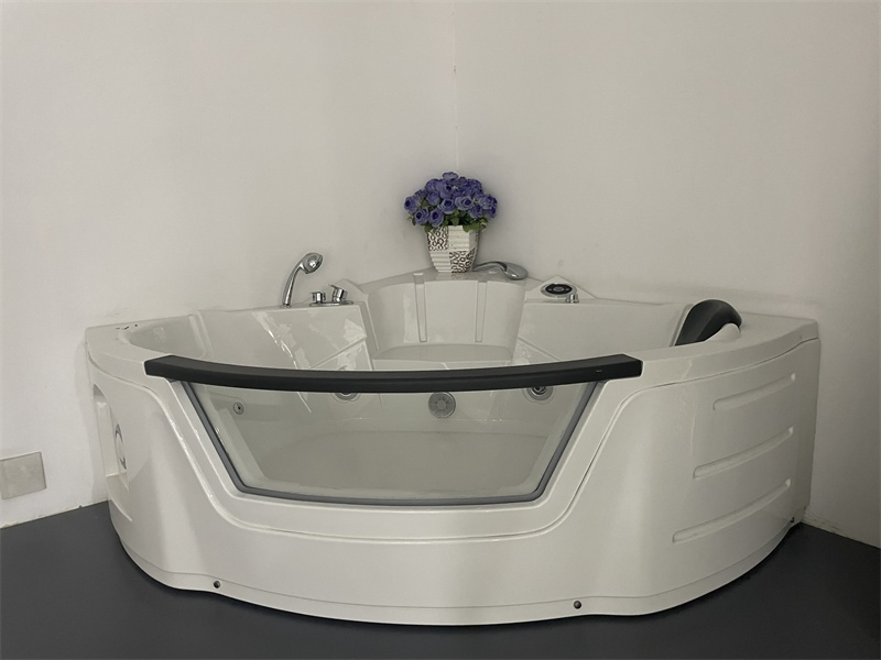 Gloss Acrylic Massage Bathtub with Whirlpool and Computer Control Panel