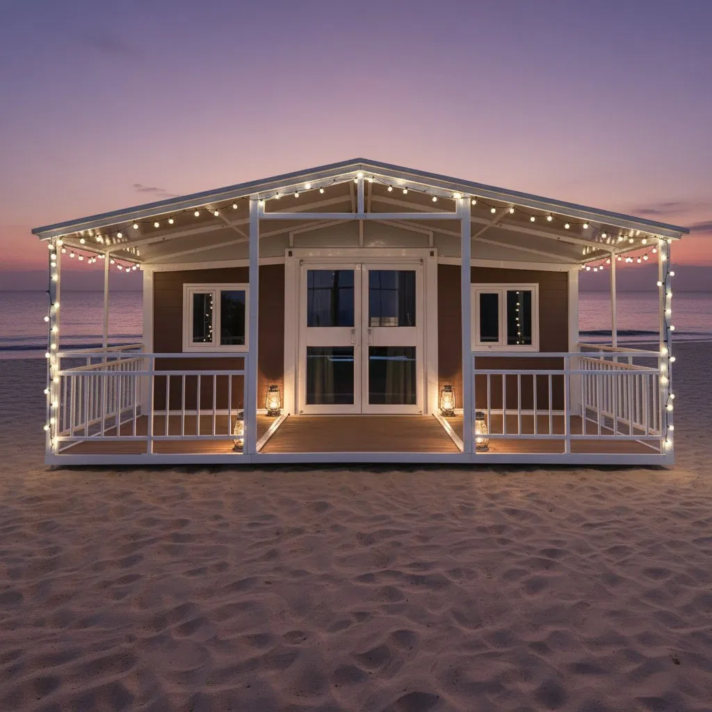 Windproof Portable Steel Color Steel Mobile House for Temporary Housing