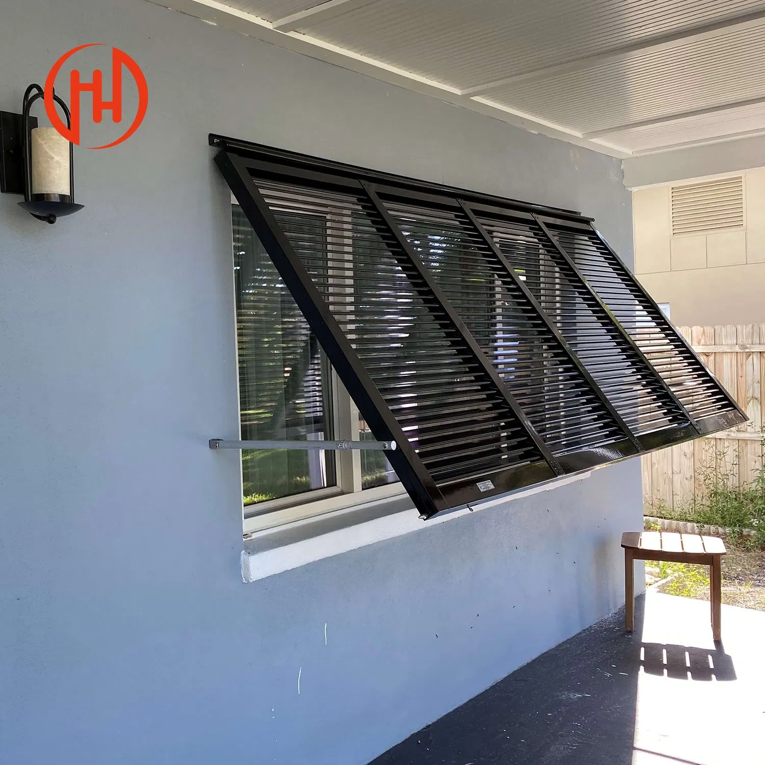 High Quality House Exterior Modern Bahama Shutters Horizontal Sun Louver