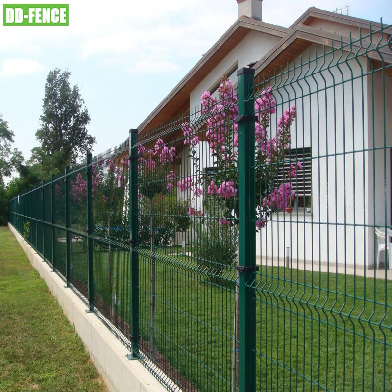 PVC Coated 50X200mm High Quality 3D Bending Curved Welded Iron Wire Mesh Farm Garden Fence Panel