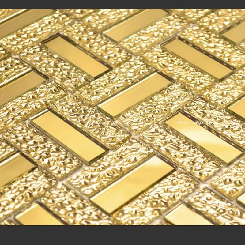 Home Decor Wall Decoration Gold Color Mosaic Tile/Mosaic Wall Decor Sticker