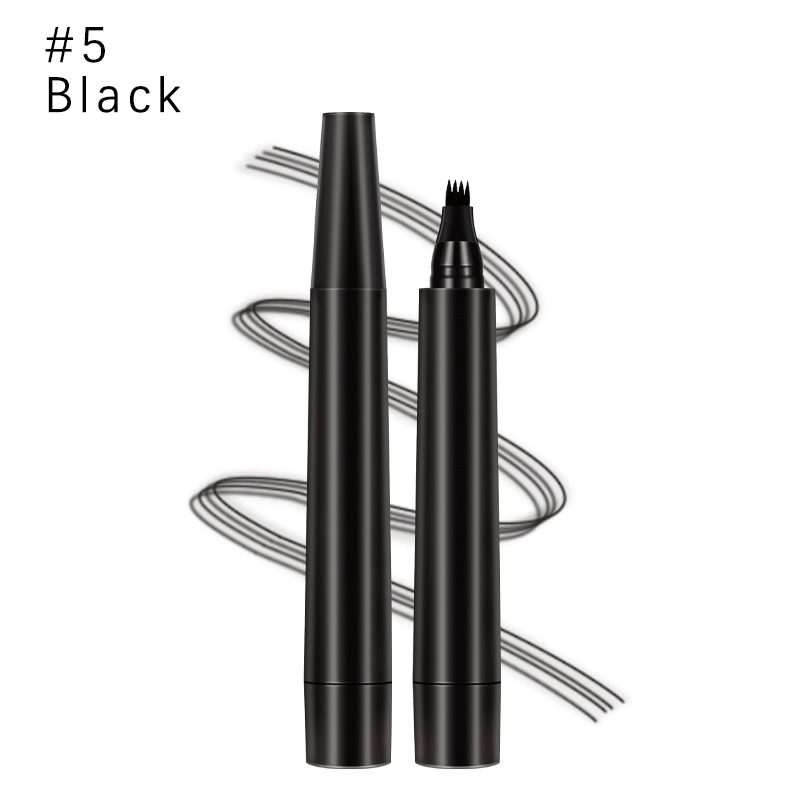Wholesale Vegan Custom Private Label Makeup Long Lasting 4 Head Fork Waterproof Pencil Eyebrow