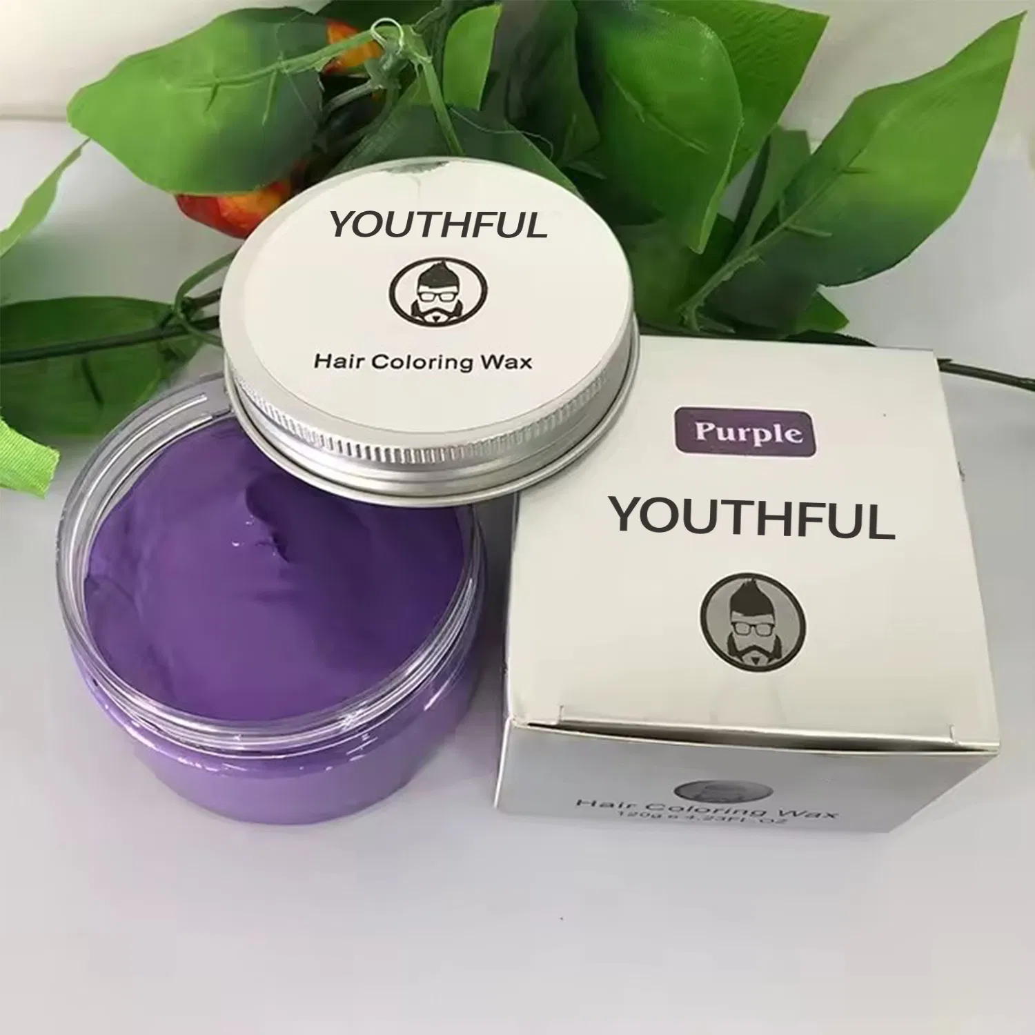 Private Label Sliver Grandma Hair Styling Olive Hair Color Wax