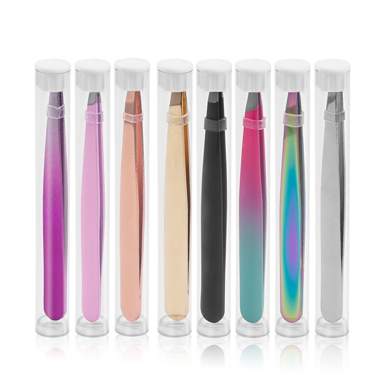 Hot Selling Eyelash Tweezers Packaging Storage Box Private Label Eyelash Tweezers with Packaging Tube