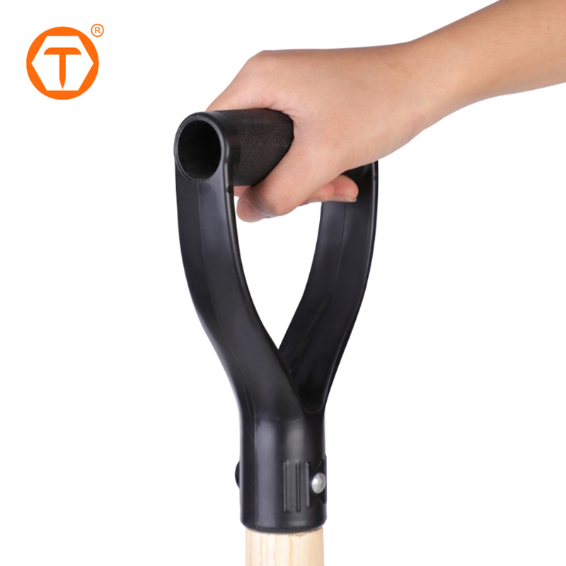 Hot Sale Digging Garden Hand Tool Gardening Square Shovel Short Timber D-Handle Spade Shovel