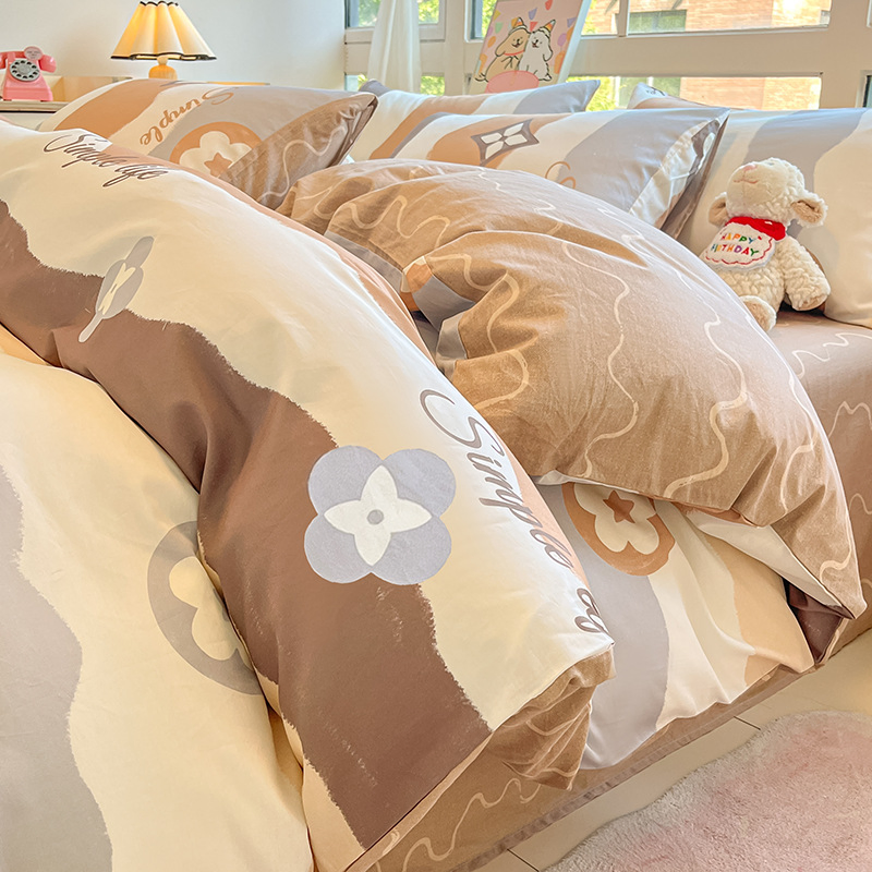 Custom 100% Cotton Bedsheets Linen Hotel Comforter Bedding Sets for Bed Sheet