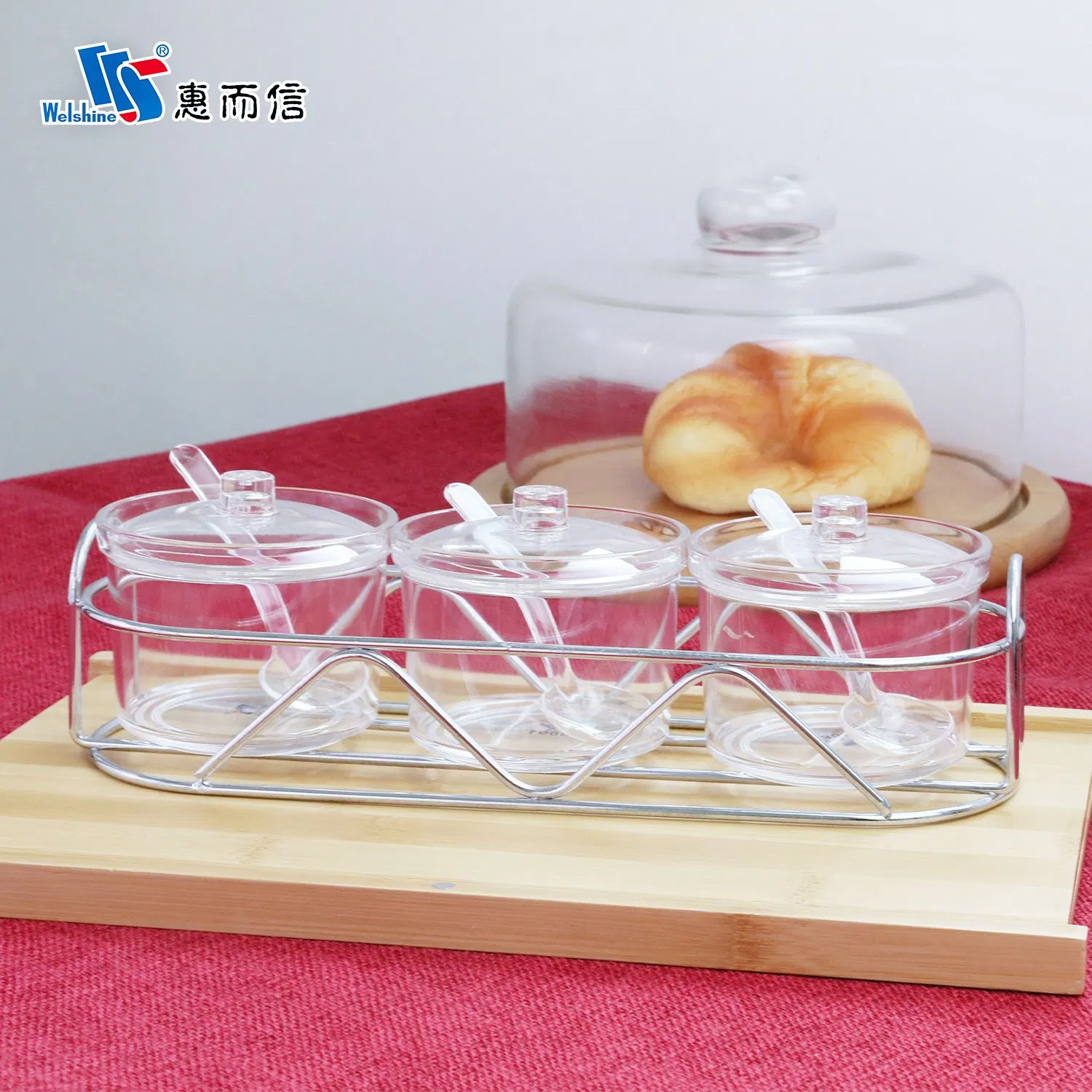 Transparent Spice Jar Set Salt and Pepper Seasoning Bottle Storage Container