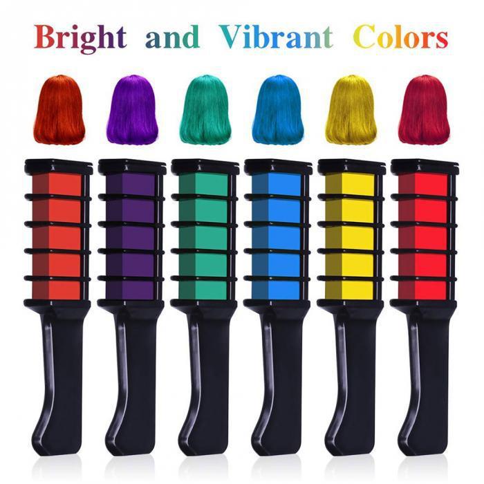 China Supplier Non-Toxic Plastic Hair Dye Comb Washable Temporary Hair Chalk