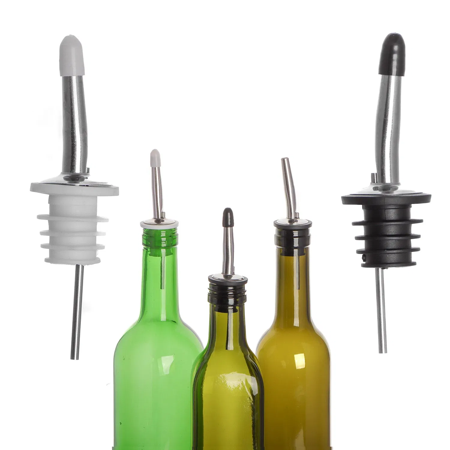 Top Grade Stainless Steel Wine Oil Pourer Dispenser Metal Stainless Steel Wine Pourer for Bar