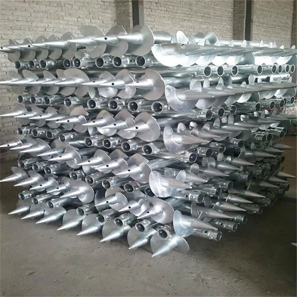 Solar Photovoltaic Spiral Pile Semi-Galvanized Galvanized Whole Galvanized Embedded Pile