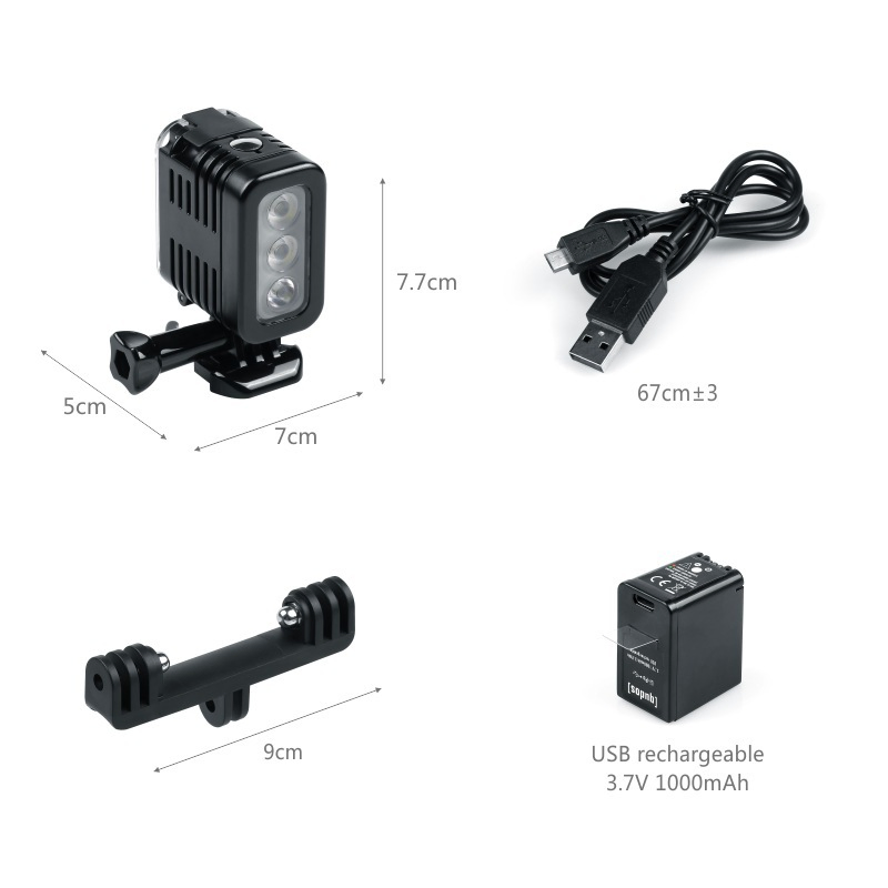 Wholesale Waterproof Diving Fill Light for Gopro Accessories