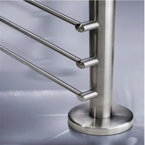Balcony Balustrade Top Mounted Stainless Steel Solid Rod Bar Stair Railing Design