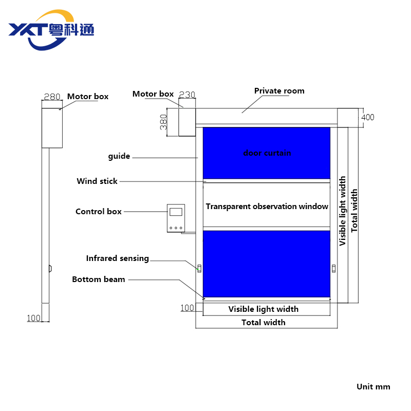 Automatic High Speed Self Repaired PVC Door Smart Curtain Other Door