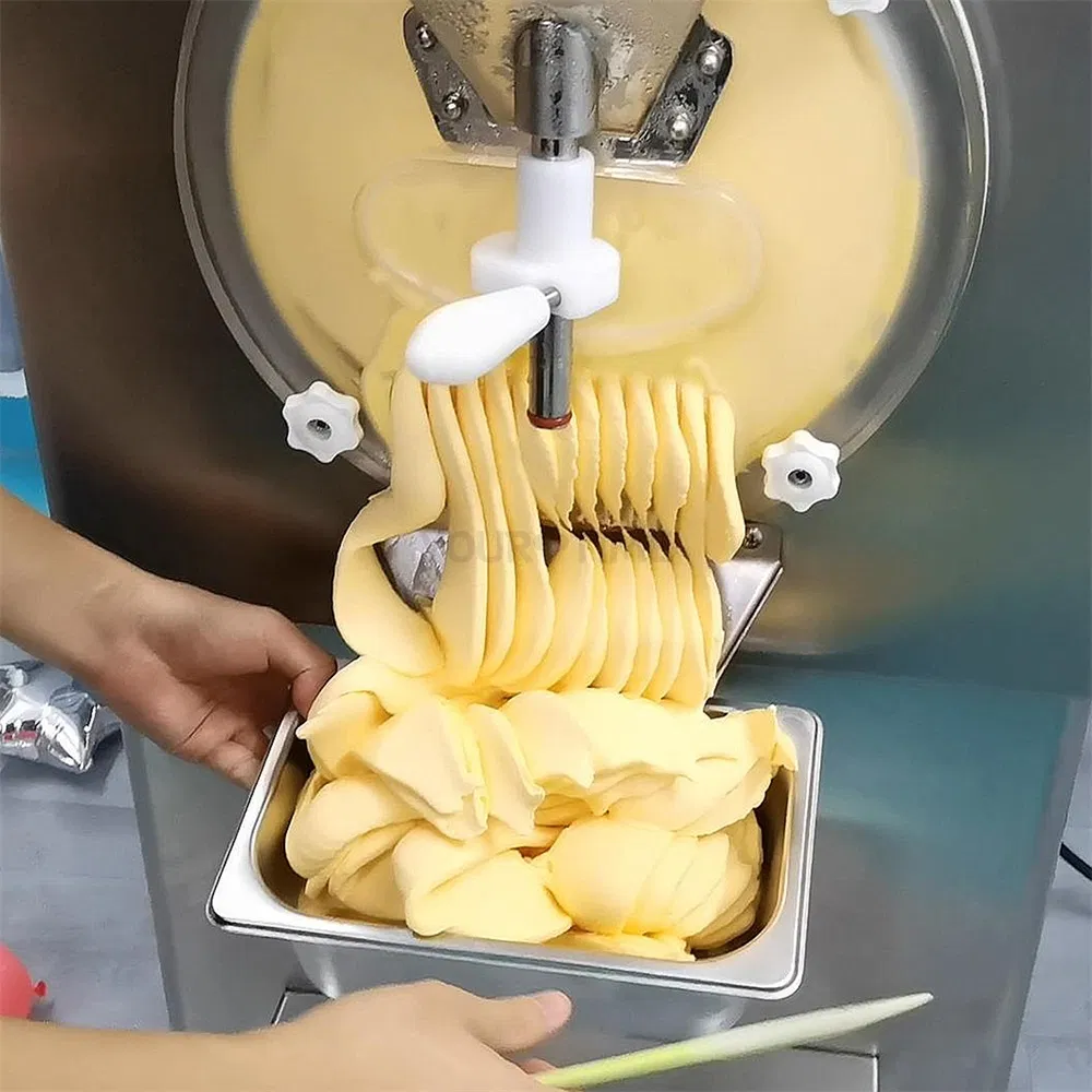 Mvckyi 48L/H Batch Freezer Machine Artisan Gelato Hard Ice Cream Making Machine Commercial Voltage 110V/220V