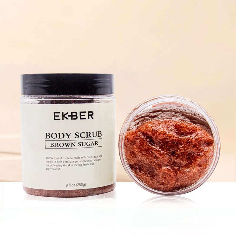 Hot Sale 100% Natural Body Scrub Cellulite Reduction Exfoliating Whipped Honey Brown Body Sugar Scrub
