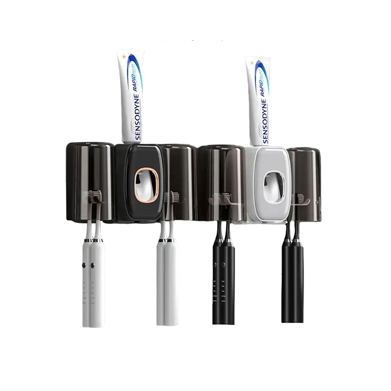New Mini Rechargeable Bathrooms Toothbrush Holder with UV Sterilizer and Toothpaste Dispenser